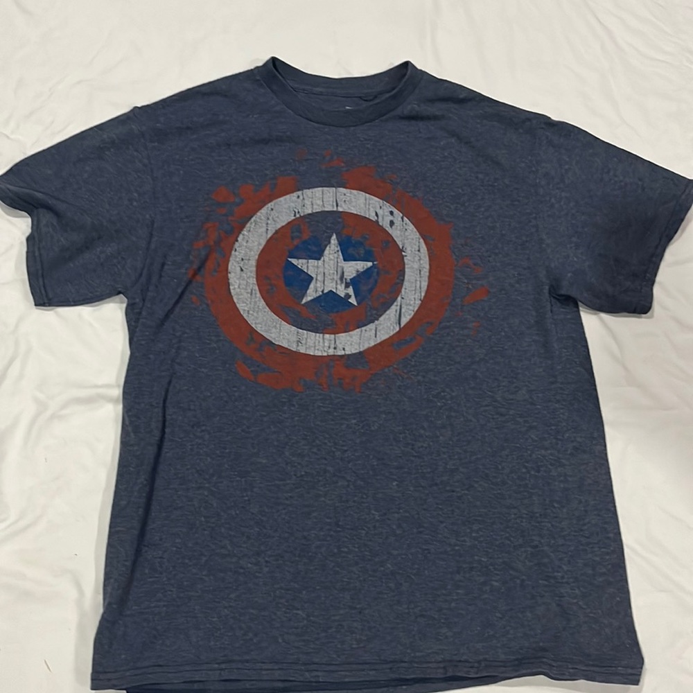 Blue Captain America The Winter Soldier Edition Tee